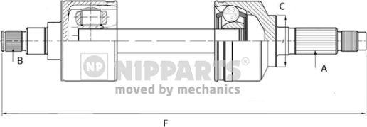 Nipparts N2800500 - Piedziņas vārpsta autodraugiem.lv