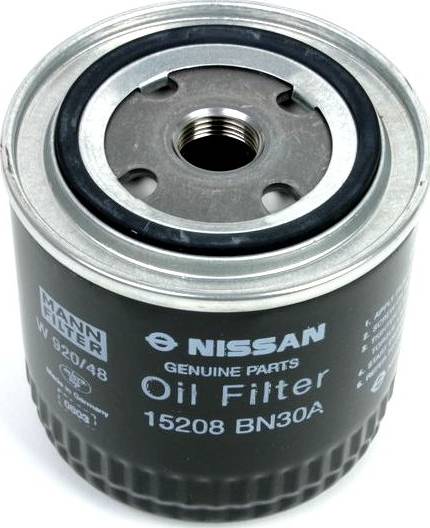NISSAN 15208-BN30A - Eļļas filtrs autodraugiem.lv