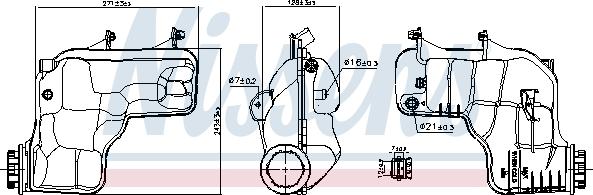 Nissens 996166 - Kompensācijas tvertne, Dzesēšanas šķidrums autodraugiem.lv