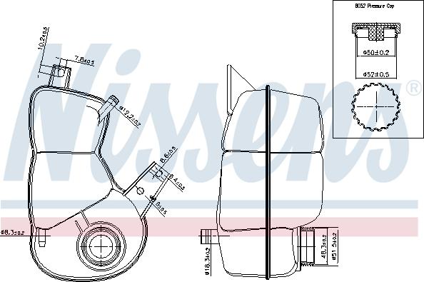 Nissens 996174 - Kompensācijas tvertne, Dzesēšanas šķidrums autodraugiem.lv