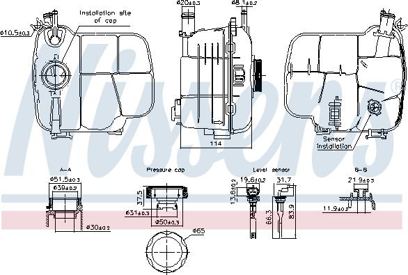 Nissens 996305 - Kompensācijas tvertne, Dzesēšanas šķidrums autodraugiem.lv