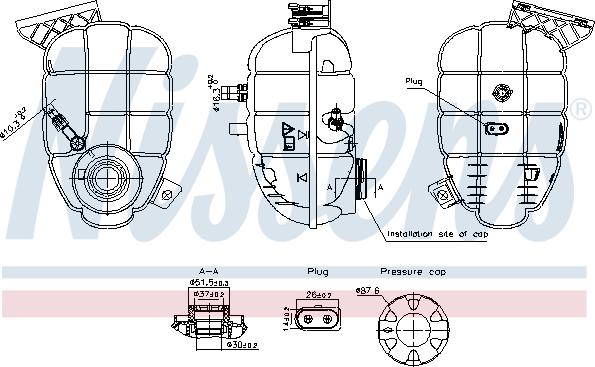 Nissens 996325 - Kompensācijas tvertne, Dzesēšanas šķidrums autodraugiem.lv