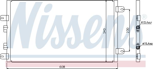 Nissens 94552 - Kondensators, Gaisa kond. sistēma autodraugiem.lv