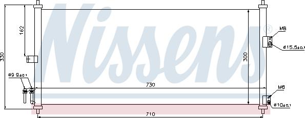 Nissens 94616 - Kondensators, Gaisa kond. sistēma autodraugiem.lv