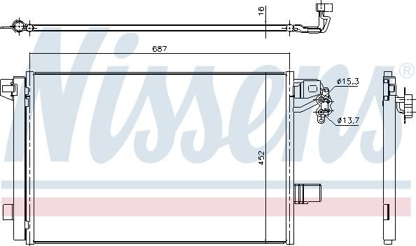 Nissens 940345 - Kondensators, Gaisa kond. sistēma autodraugiem.lv