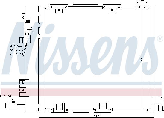 Nissens 94385 - Kondensators, Gaisa kond. sistēma autodraugiem.lv