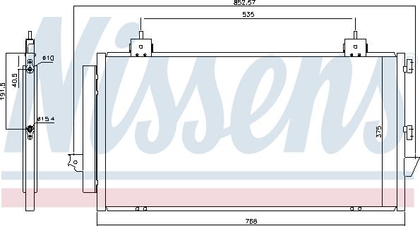 Nissens 94741 - Kondensators, Gaisa kond. sistēma autodraugiem.lv