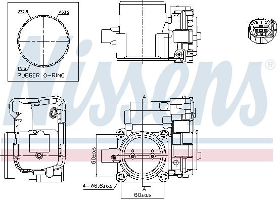 Nissens 955054 - Droseļvārsta pievada stiprinājums autodraugiem.lv