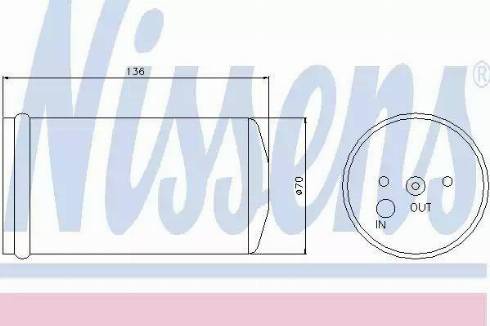Nissens 95365 - Sausinātājs, Kondicionieris autodraugiem.lv