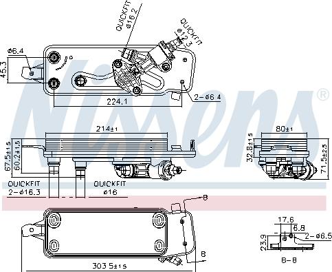 Nissens 90988 - Eļļas radiators, Motoreļļa autodraugiem.lv