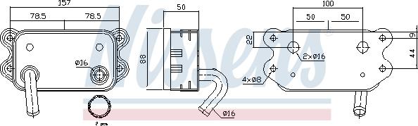 Nissens 90580 - Eļļas radiators, Motoreļļa autodraugiem.lv