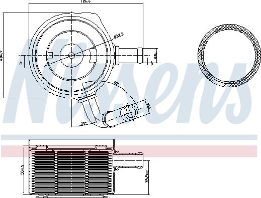 Nissens 90669 - Eļļas radiators, Motoreļļa autodraugiem.lv