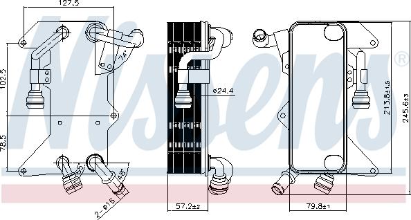 Nissens 90894 - Eļļas radiators, Automātiskā pārnesumkārba autodraugiem.lv