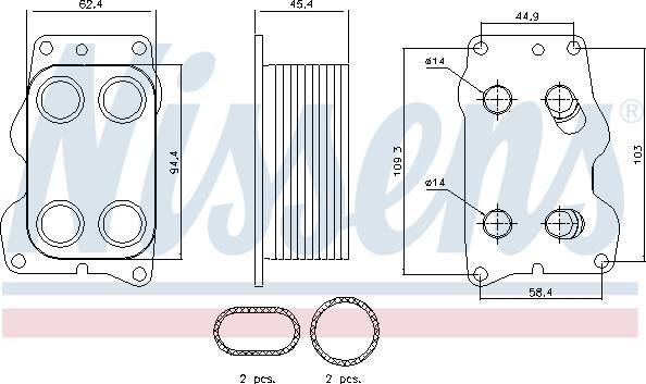 Nissens 90740 - Eļļas radiators, Motoreļļa autodraugiem.lv