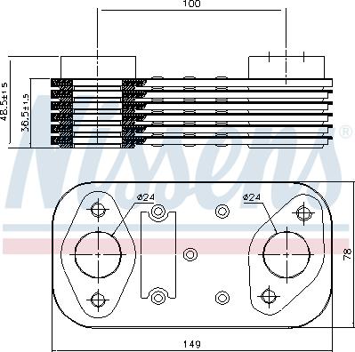 Nissens 90754 - Eļļas radiators, Motoreļļa autodraugiem.lv