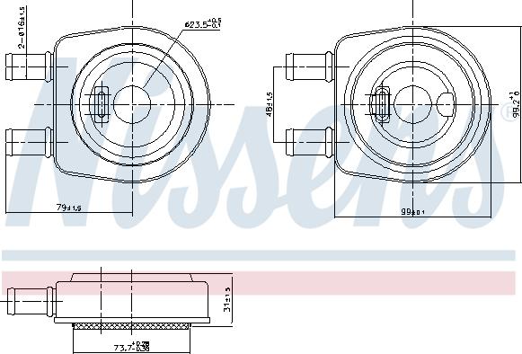 Nissens 90704 - Eļļas radiators, Motoreļļa autodraugiem.lv