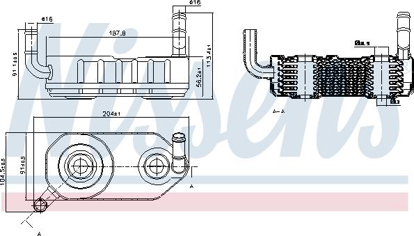 Nissens 90708 - Eļļas radiators, Automātiskā pārnesumkārba autodraugiem.lv