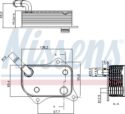 Nissens 90711 - Eļļas radiators, Motoreļļa autodraugiem.lv