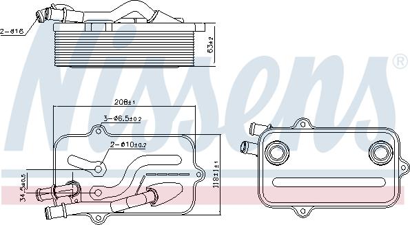 Nissens 90782 - Eļļas radiators, Automātiskā pārnesumkārba autodraugiem.lv