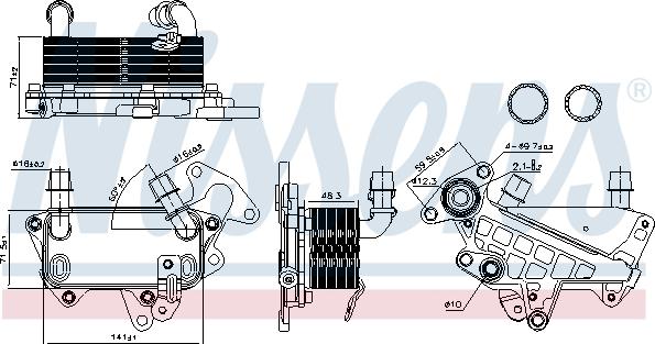 Nissens 90732 - Eļļas radiators, Automātiskā pārnesumkārba autodraugiem.lv