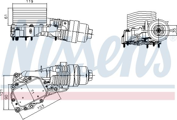 Nissens 91400 - Eļļas radiators, Motoreļļa autodraugiem.lv