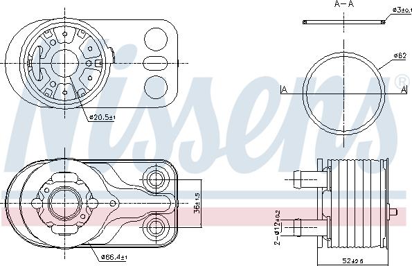 Nissens 91422 - Eļļas radiators, Motoreļļa autodraugiem.lv