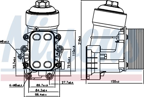 Nissens 91158 - Eļļas radiators, Motoreļļa autodraugiem.lv