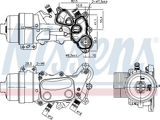 Nissens 91167 - Eļļas radiators, Motoreļļa autodraugiem.lv