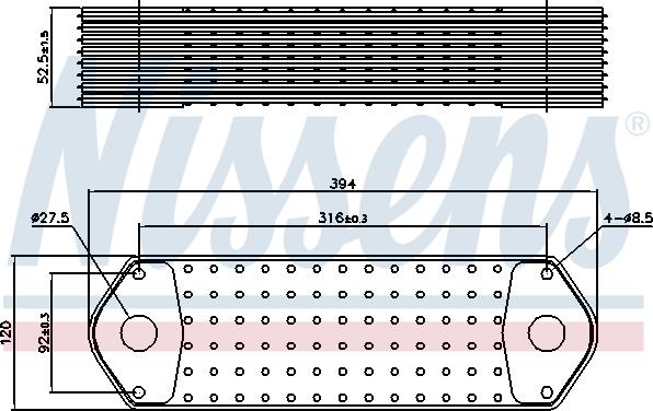 Nissens 91112 - Eļļas radiators, Motoreļļa autodraugiem.lv