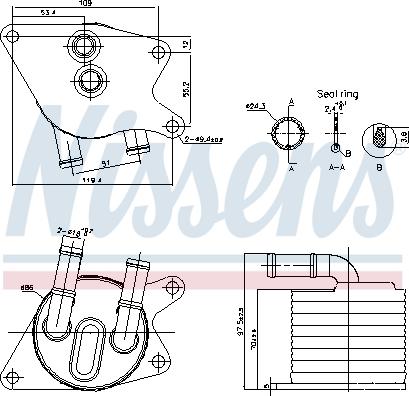 Nissens 91398 - Eļļas radiators, Automātiskā pārnesumkārba autodraugiem.lv