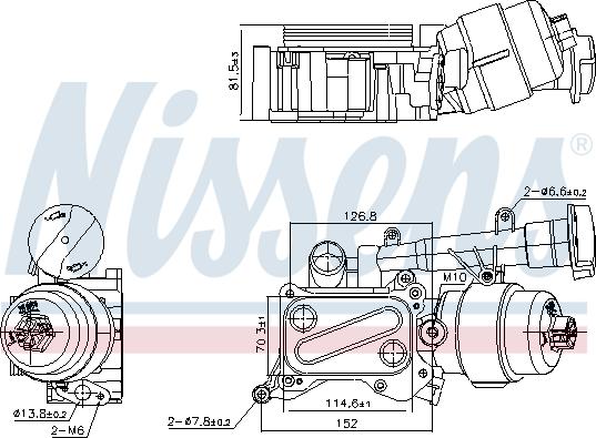 Nissens 91346 - Eļļas radiators, Motoreļļa autodraugiem.lv