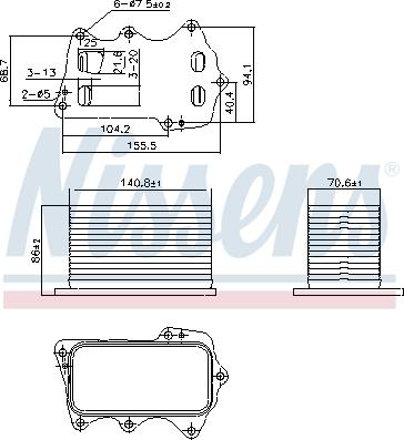 Nissens 91359 - Eļļas radiators, Motoreļļa autodraugiem.lv