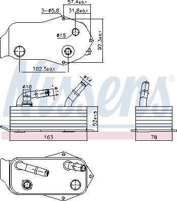 Nissens 91353 - Eļļas radiators, Automātiskā pārnesumkārba autodraugiem.lv