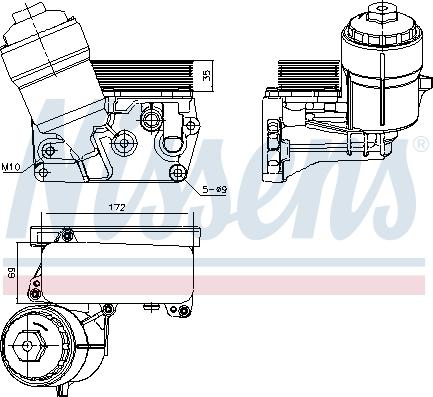 Nissens 91310 - Eļļas radiators, Motoreļļa autodraugiem.lv