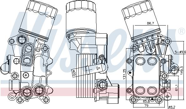 Nissens 91311 - Eļļas radiators, Motoreļļa autodraugiem.lv