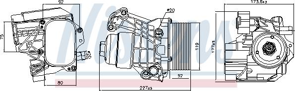 Nissens 91312 - Eļļas radiators, Motoreļļa autodraugiem.lv