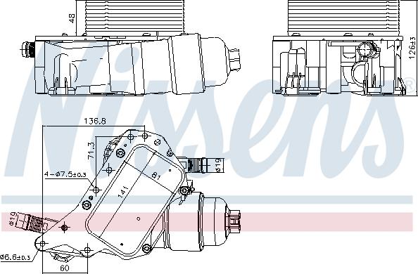 Nissens 91339 - Eļļas radiators, Motoreļļa autodraugiem.lv