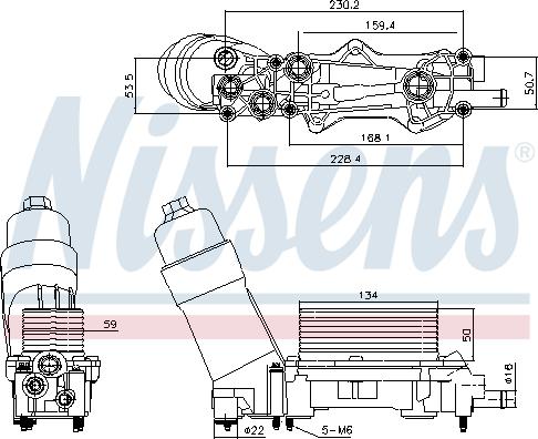 Nissens 91336 - Eļļas radiators, Motoreļļa autodraugiem.lv