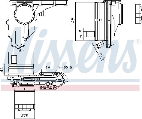 Nissens 91329 - Eļļas radiators, Motoreļļa autodraugiem.lv