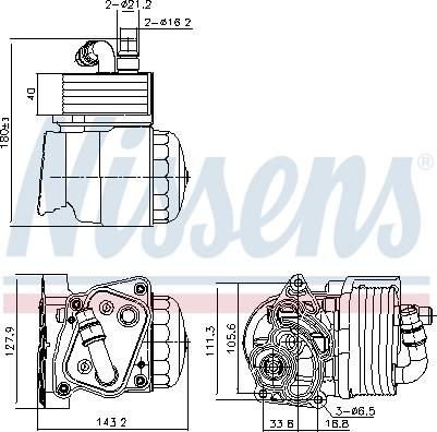 Nissens 91323 - Eļļas radiators, Motoreļļa autodraugiem.lv