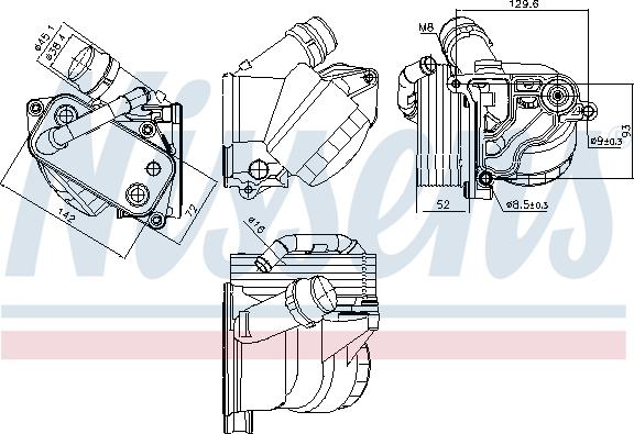 Nissens 91322 - Eļļas radiators, Motoreļļa autodraugiem.lv