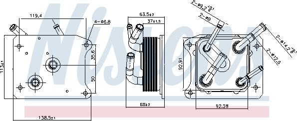 Nissens 91292 - Eļļas radiators, Automātiskā pārnesumkārba autodraugiem.lv