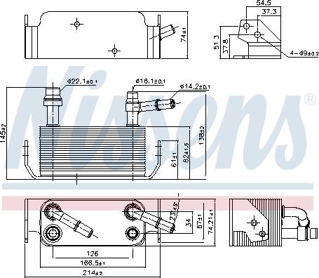 Nissens 91280 - Eļļas radiators, Automātiskā pārnesumkārba autodraugiem.lv