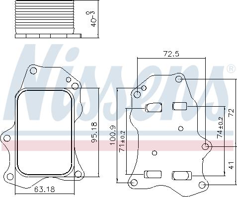 Nissens 91234 - Eļļas radiators, Motoreļļa autodraugiem.lv