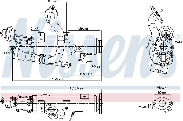 Nissens 989448 - Radiators, Izplūdes gāzu recirkulācija autodraugiem.lv