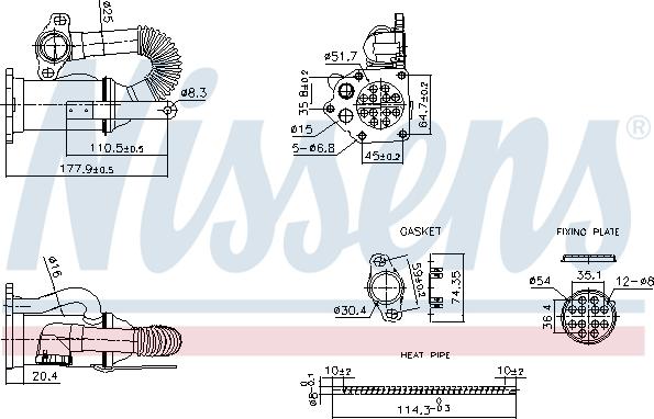 Nissens 989453 - Radiators, Izplūdes gāzu recirkulācija autodraugiem.lv