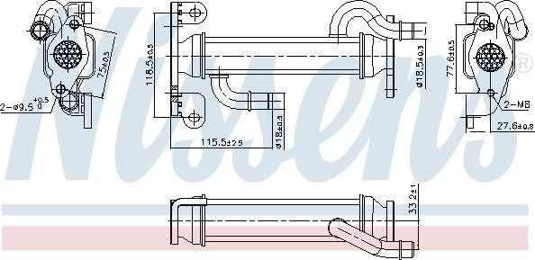 Nissens 989400 - Radiators, Izplūdes gāzu recirkulācija autodraugiem.lv