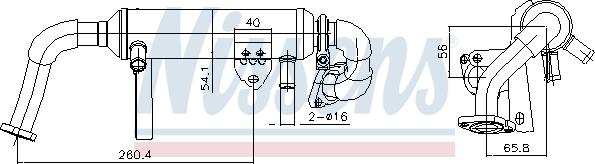 Nissens 989482 - Radiators, Izplūdes gāzu recirkulācija autodraugiem.lv