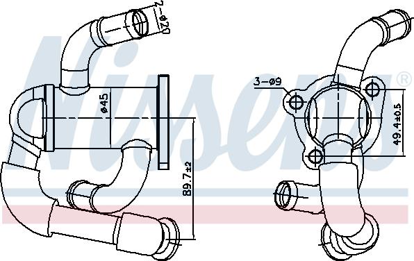 Nissens 989433 - Radiators, Izplūdes gāzu recirkulācija autodraugiem.lv