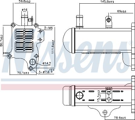 Nissens 989425 - Radiators, Izplūdes gāzu recirkulācija autodraugiem.lv